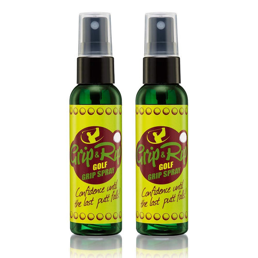 Grip and Rip golf grip spray compact 4oz bottle for no-slip hold in rain heat and humidity